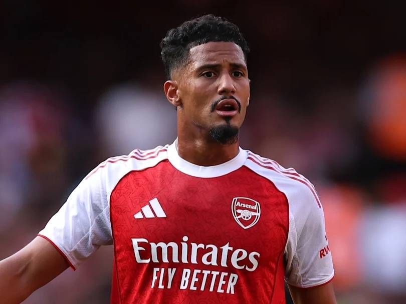 阿森纳后卫萨利巴最新伤情出炉，脚踝扭伤预计缺阵一个月